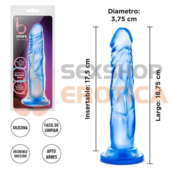 Dildo de 13 centimetros con sopapa semitrasparente